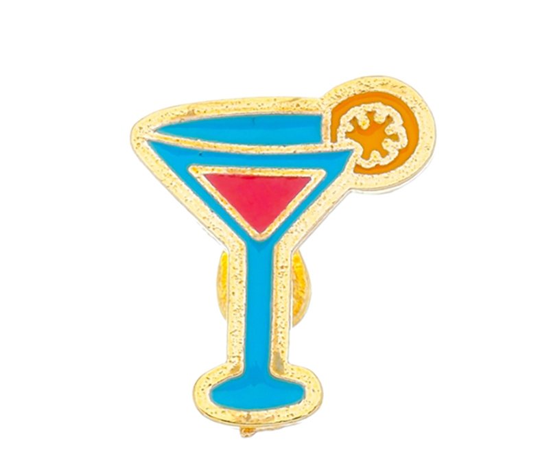 Cosmo Con Pin GEEBEE PINS - PIN DRINQUE COSMOPOLITAN OURO RESINADO