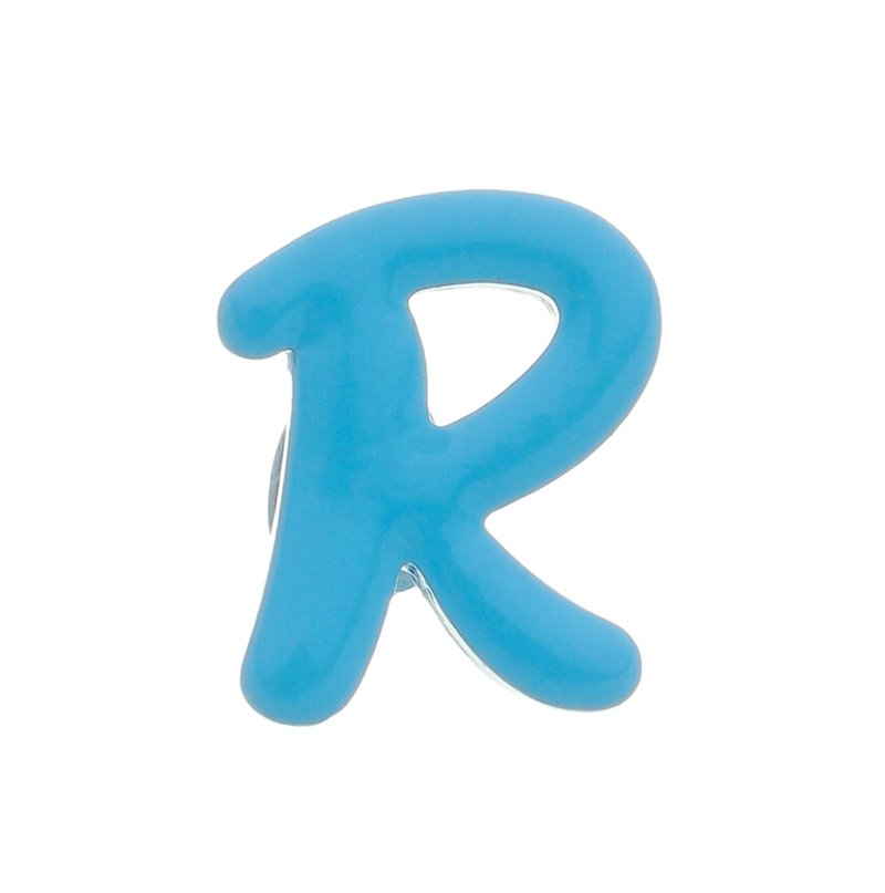 GEEBEE PINS - PIN LETRA R AZUL LISO